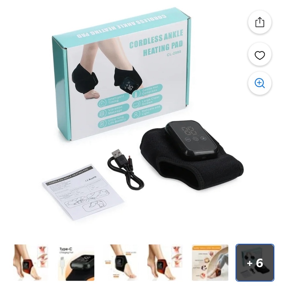 Cordless Ankle Heating Pad